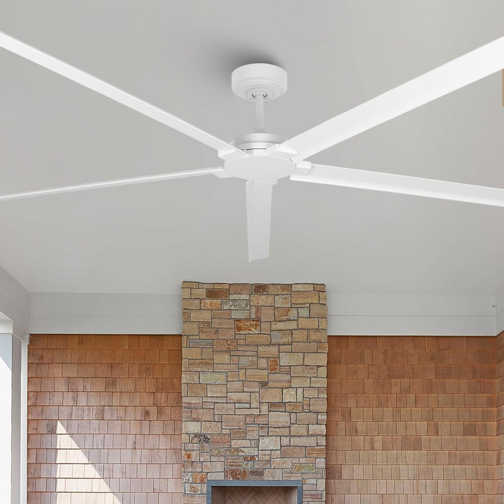 100" Ceiling Fan with LED Light and Remote - Black