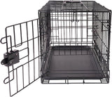 Portable, Foldable Metal Wire Dog Crate with Removable Tray, Single Door, Divider Panel, Quick Setup, 30 x 19 x 21 in