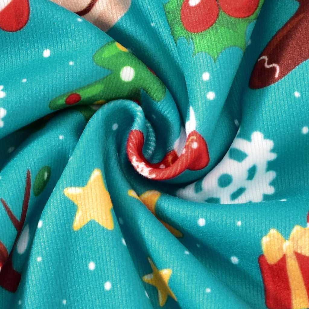 Preemie Baby Premature Girl Christmas Clothes Xmas Romper Blue