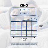 Comforters King, All Season Duvet Insert, Down Alternative Box Stitched Bed Comforter with Corner Tabs