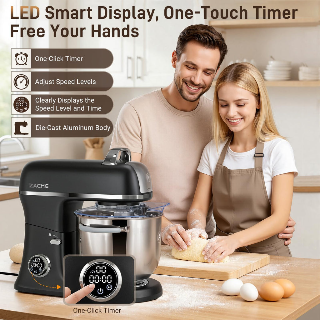 7 Quart Stand Mixer Aluminum Die Casting, 650W 12 Speed Tilt-Head Kitchen Electric Stand Mixer, Household Food Mixer