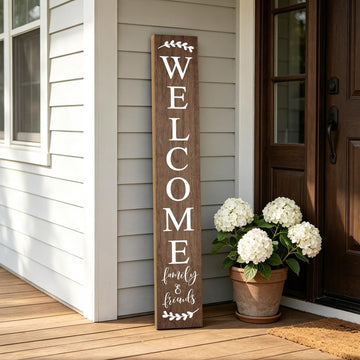 Farmhouse Welcome Sign for Front Door Standing 47"