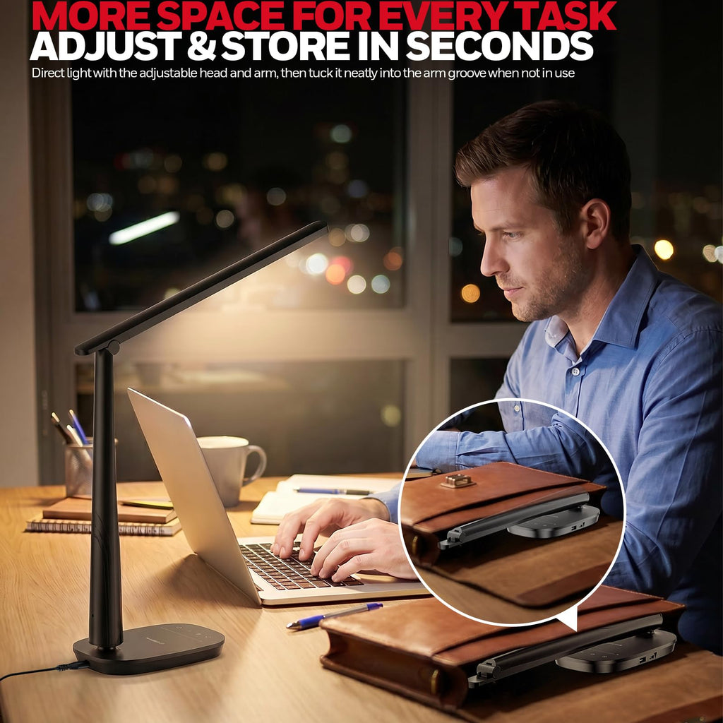 LED Desk Lamp Eye-Caring Dimmable Reading Light