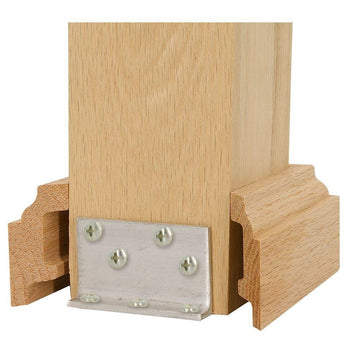 Stair Parts 5 in. Unfinished Red Oak Box Newel Post Attachment Kit