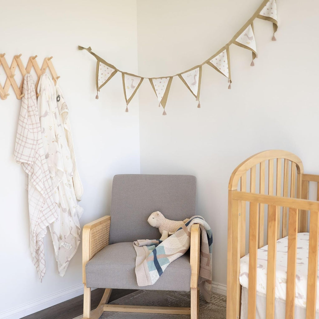 Knitted Baby Blanket, Charlie Farmhouse Plaid Collection, Cotton Baby Blankets, Crib Blanket, Stroller Blankets
