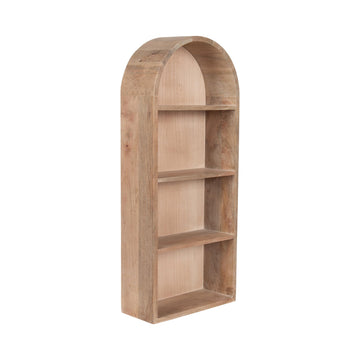 Arcott Modern Tall Arched Wall Shelf, 14 x 6 x 33, Light Natural, Transitional Arch Wall Shelves for Over-the-Toilet