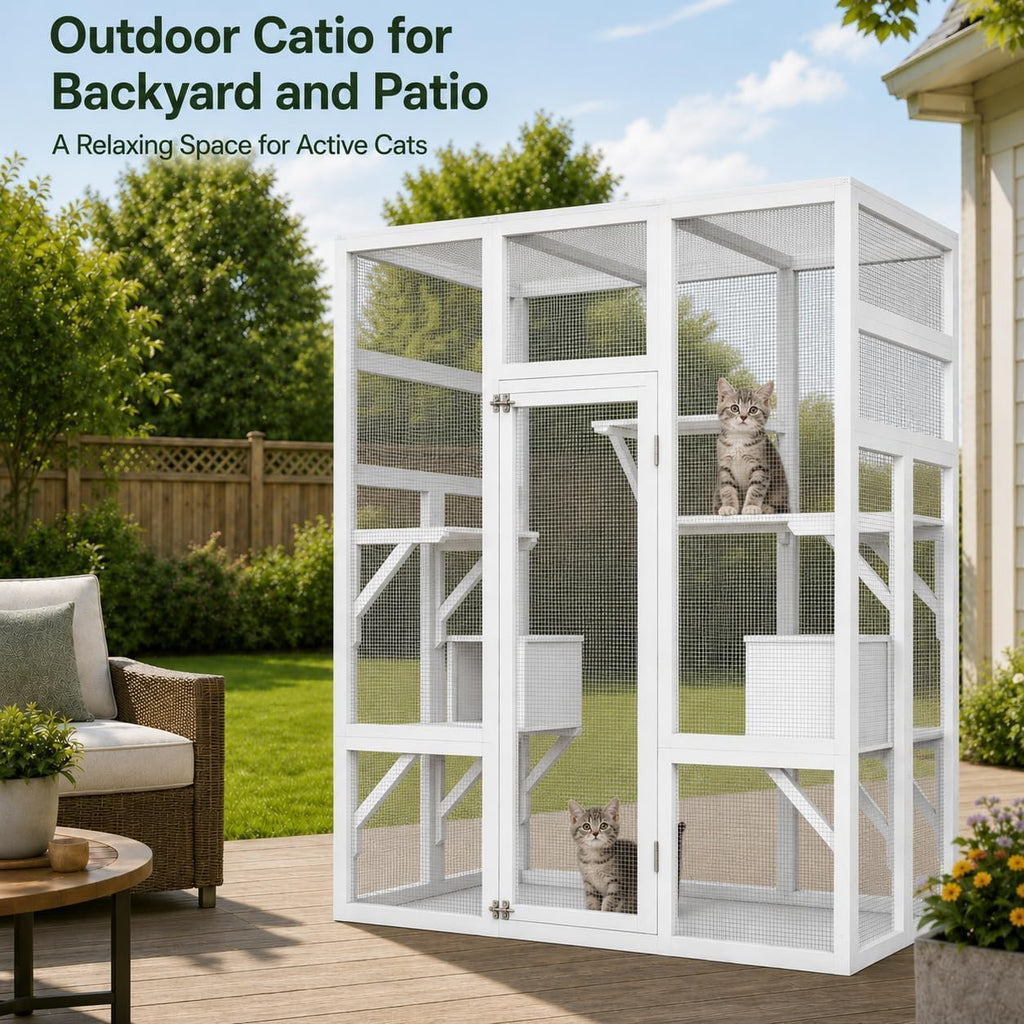 Large Walk-in Outdoor Catio for Cats-70