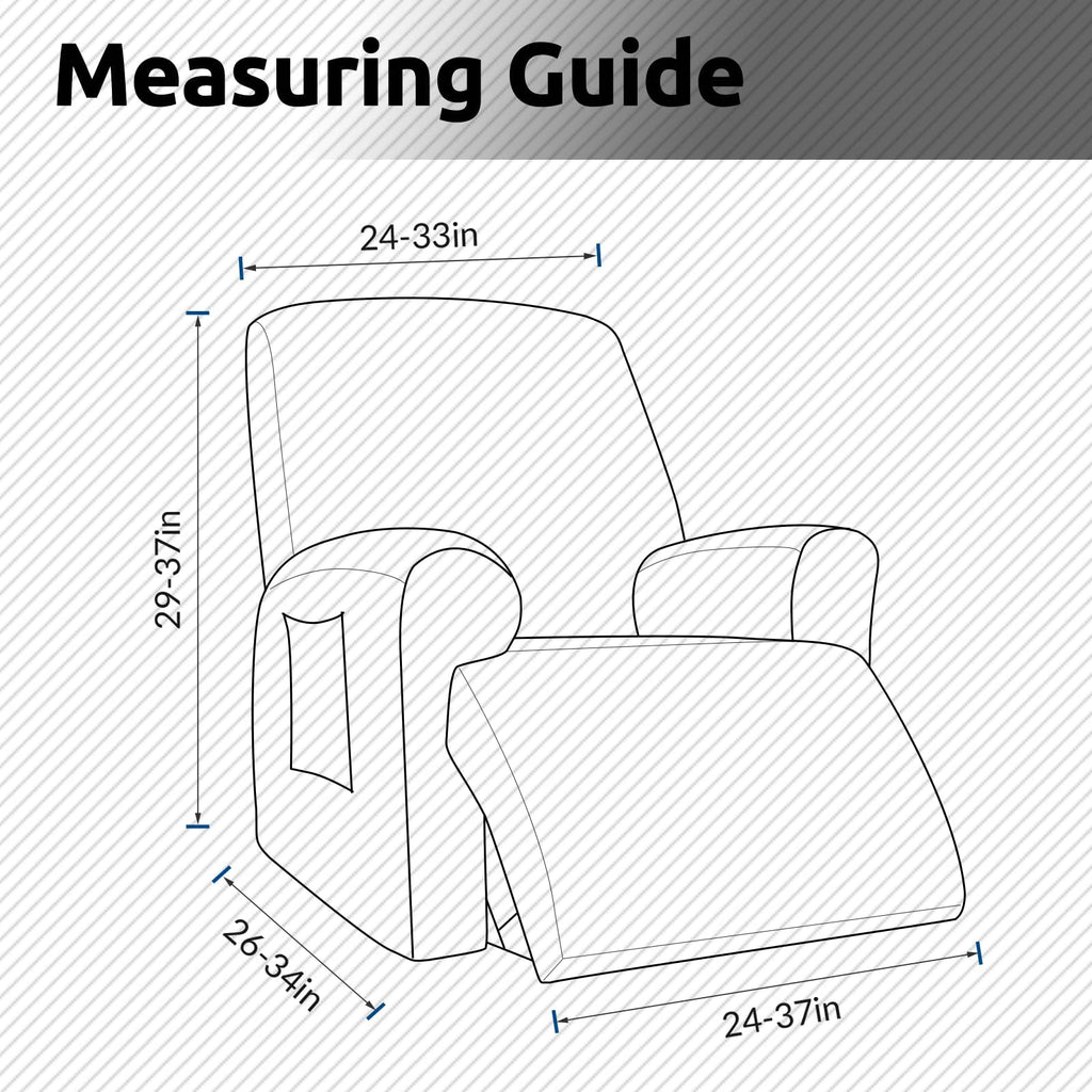 Recliner Chair Covers, 1-Piece Lazy Boy Recliner Cover, Greyish Green