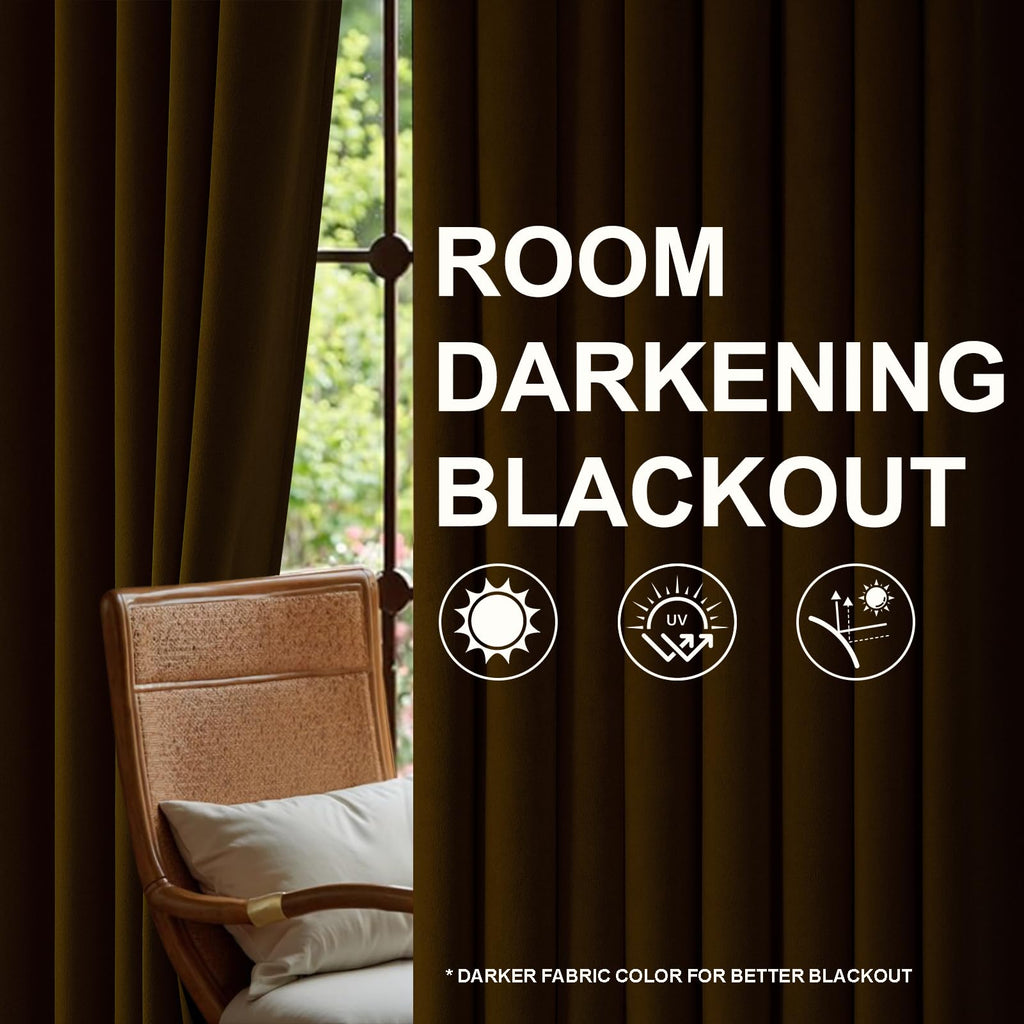 90 Inch Long Yellow Velvet Curtains Bedroom Soft Velvet Modern Luxury Elegant Decorative Drapes Darkening Blackout
