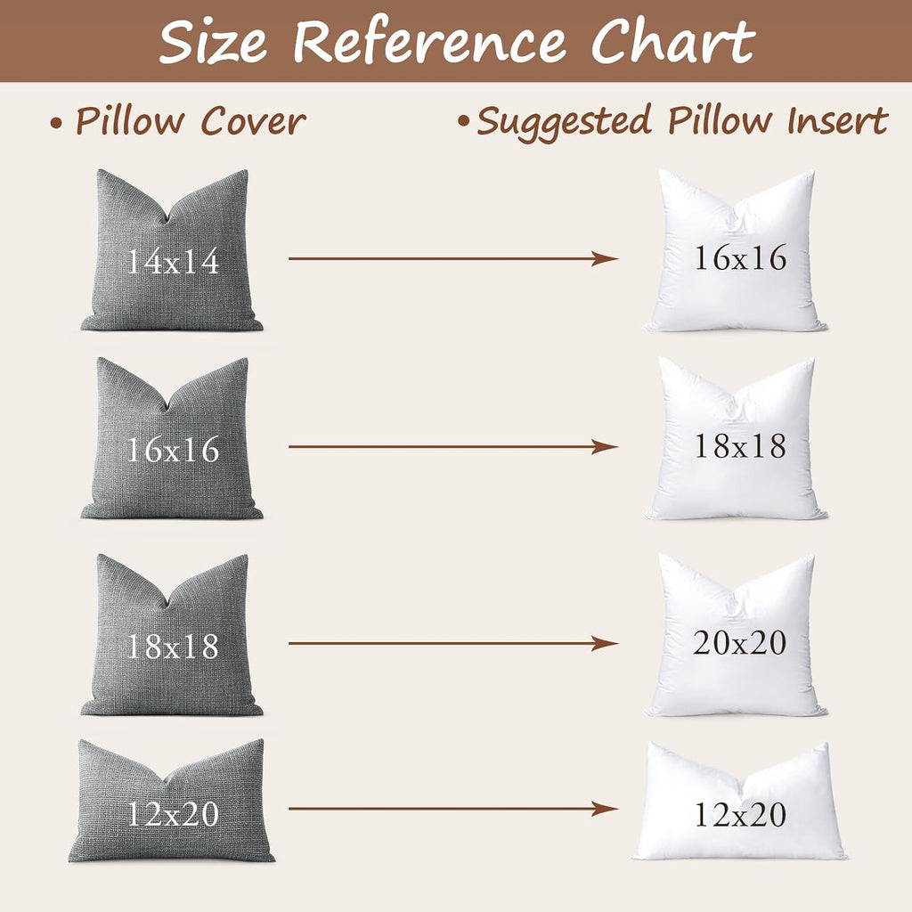Synthetic Down Pillow Insert, 20x20 Throw Pillow Inserts - Set of 2