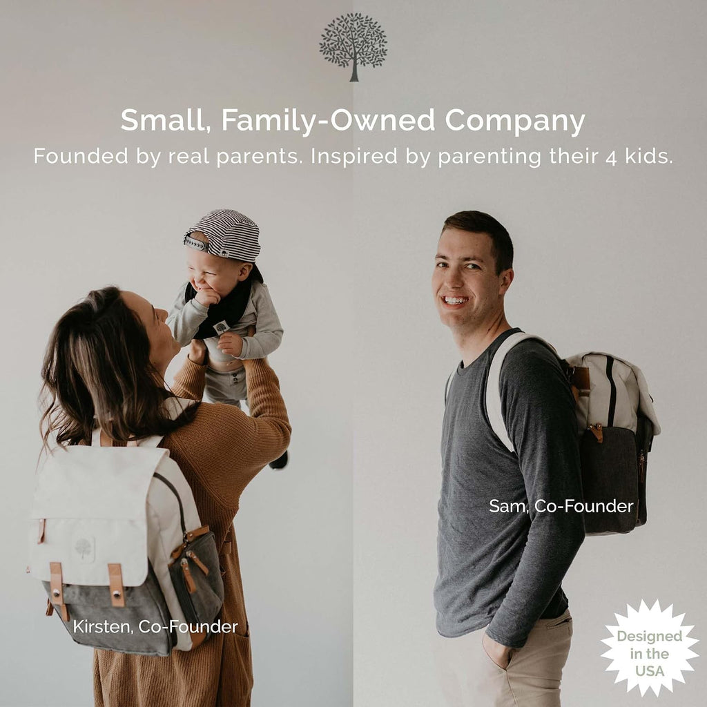 Diaper Bag Backpack with Changing Pad - Cream