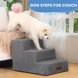 Dog Stairs for Small Dogs, 3-Step Non-Slip Pet Stairs for Couch Sofa and Chair, Dog Bed Stairs for Puppy