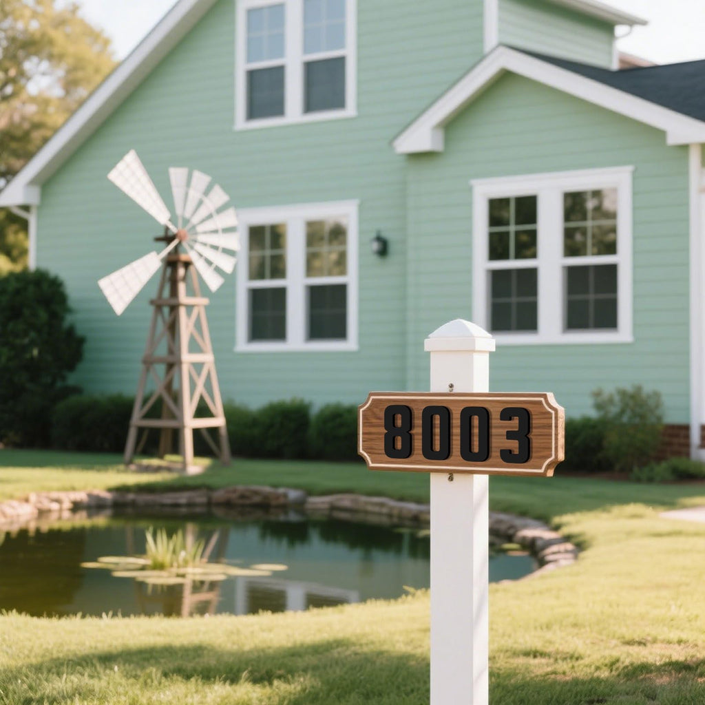 28 Inch Floating Acrylic House Numbers Letters, Adhesive Acrylic House Address Numbers for Outside, Modern Black