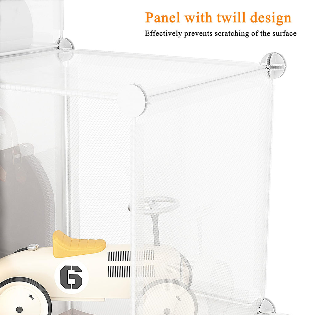 Cube Storage Organizer, 16 Cube Closet Organizers, Clear