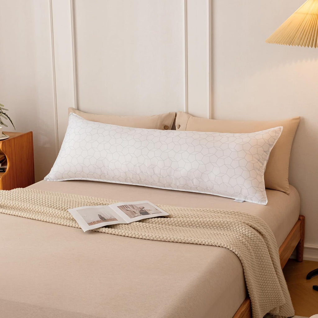 Full Body Pillow for Side Sleeper, Soft Long Bed Pillow for Adults | Generous Fill Firm Plush Support - Large Loft