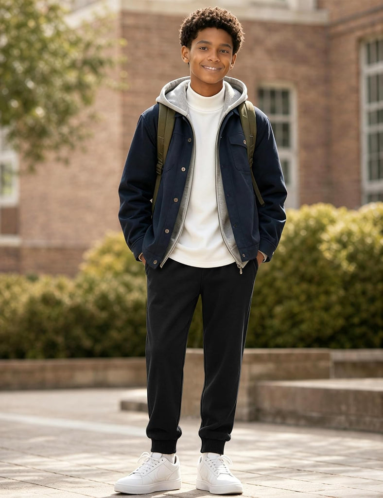 Boys Sweatpants Kids Athletic Fleece Jogger Pants with Pockets