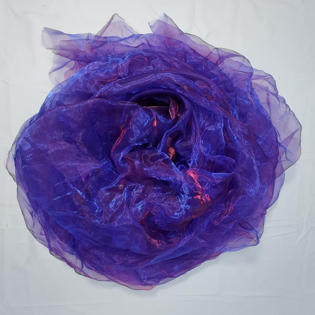 Two-Tone Iridescent Holographic Organza Fabric - 5.5 Yards | Lightweight Sheer Gauze Voile Tulle | for Dresses, Party