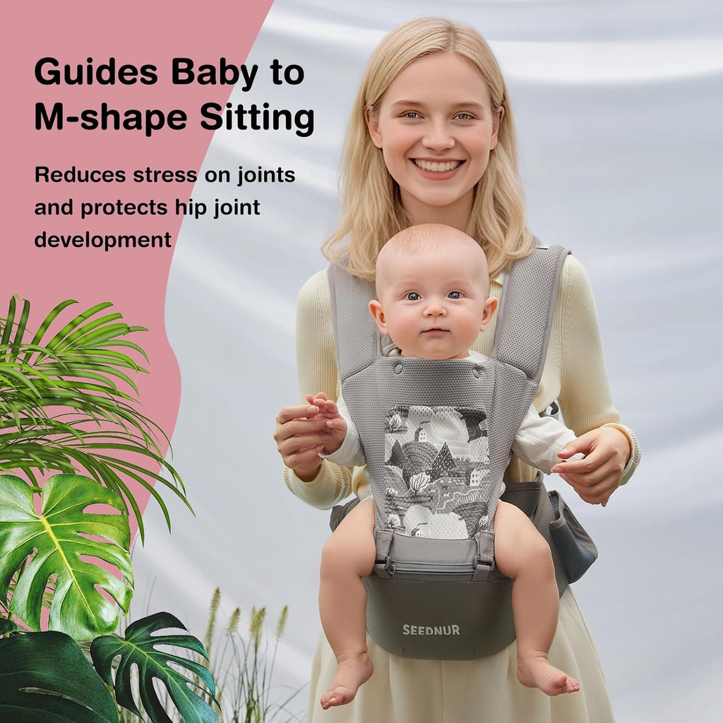 Carrier, in-1 Ergonomic Baby Carrier Newborn to Toddler, Safety-Certified Infant Toddler Carrier with Hip Seat