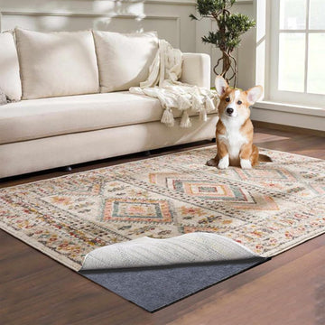 Waterproof Rug Pad, 5x7 ft Area Rug Non-Slip Carpet Pad, Non-Slip Rug Pads for All Floors and Finishes, Felt Pad - Set of 35