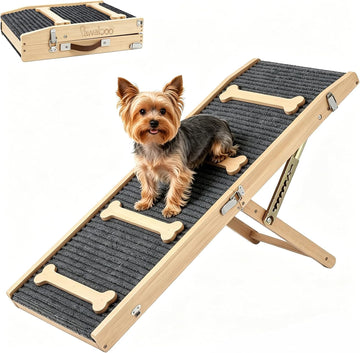 Foldable Dog Ramp for Couch with 7 Ajustable Height Portable