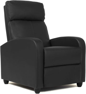 Recliner Chair Push Back Sofa Home Theater Seating with Lumbar Support and Leather Padded Seat Backrest