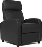 Recliner Chair Push Back Sofa Home Theater Seating with Lumbar Support and Leather Padded Seat Backrest