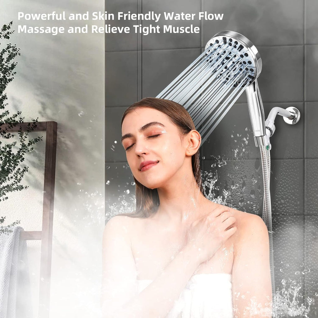 9 Functions High Pressure Handheld Shower Head with Power Wash