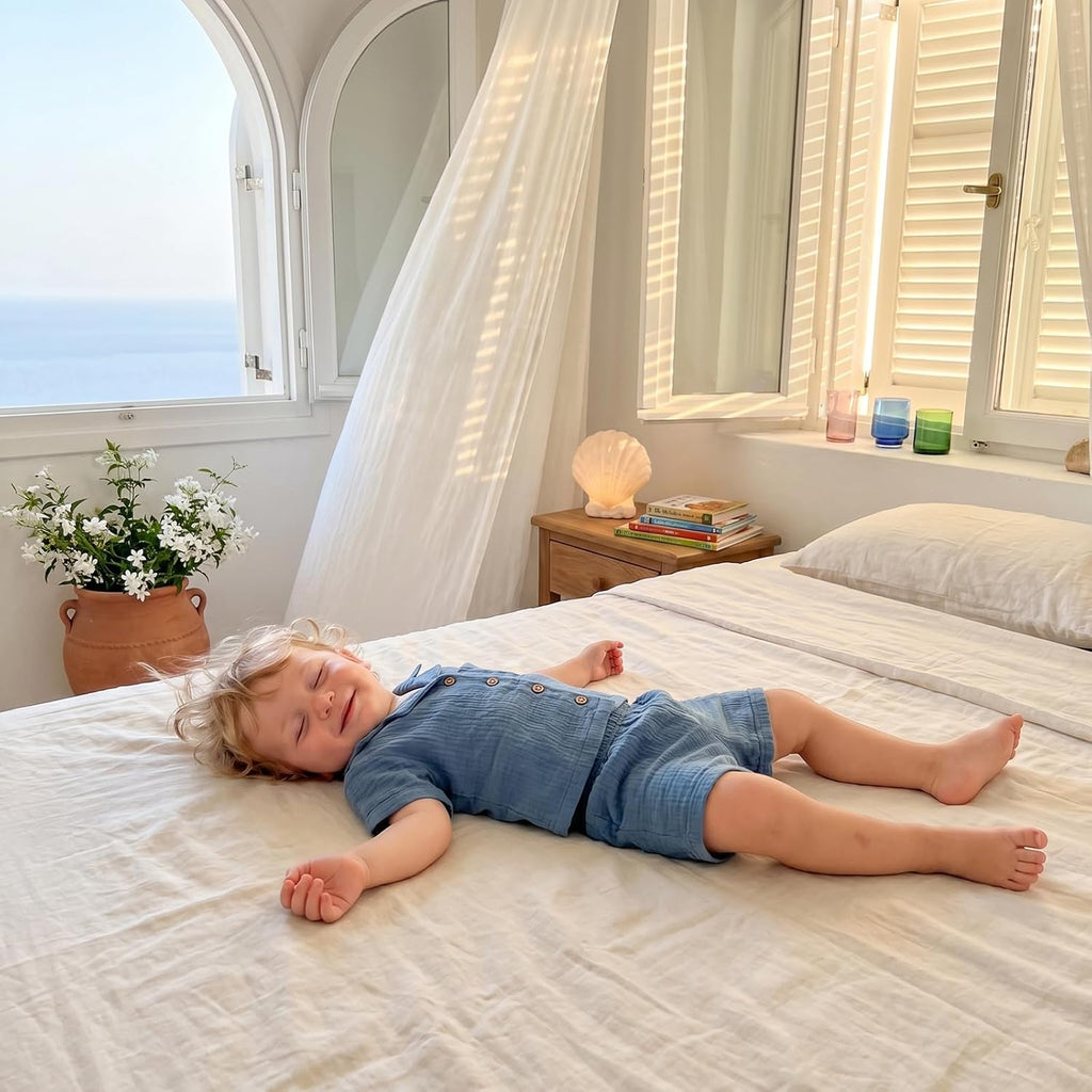 Baby Boys Clothes Set Toddler Infant Boys Button-down Shirt Tops + Cotton Gauze Shorts Summer Outfit 2PCS with Pockets