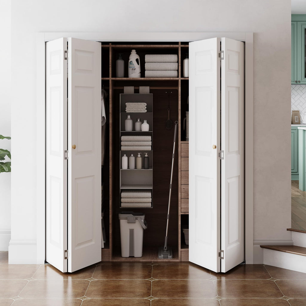 60" x 80" Paintable Bifold Door, 3-Panel Closet Doors