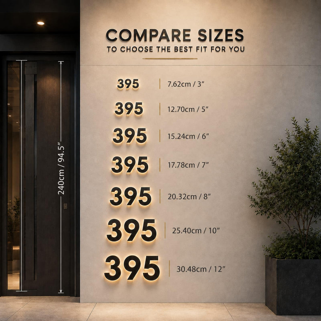Custom LED House Numbers for Outside Light Up