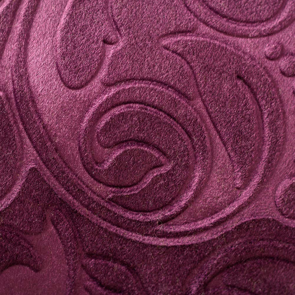 Embossed Velvet Throw Pillow Cover-(14" x 14", C14 Deep Purple)