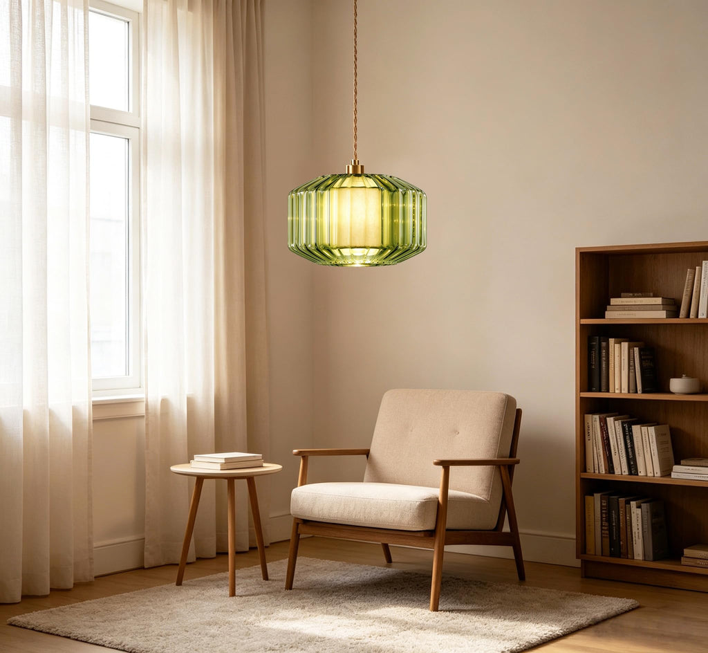 Plug in Pendant Light Glass Hanging Lights with Plug in Cord Boho Hanging Lamp Gold Mid Century Modern Vintage