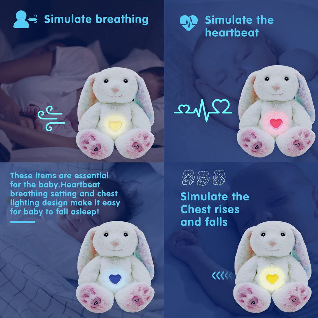 Baby Sleep Soother, Sound Machine,Noise Machine,Baby Shower Gifts Auto Off Timer,Soothe Rabbit Help Kids Go to Sleep