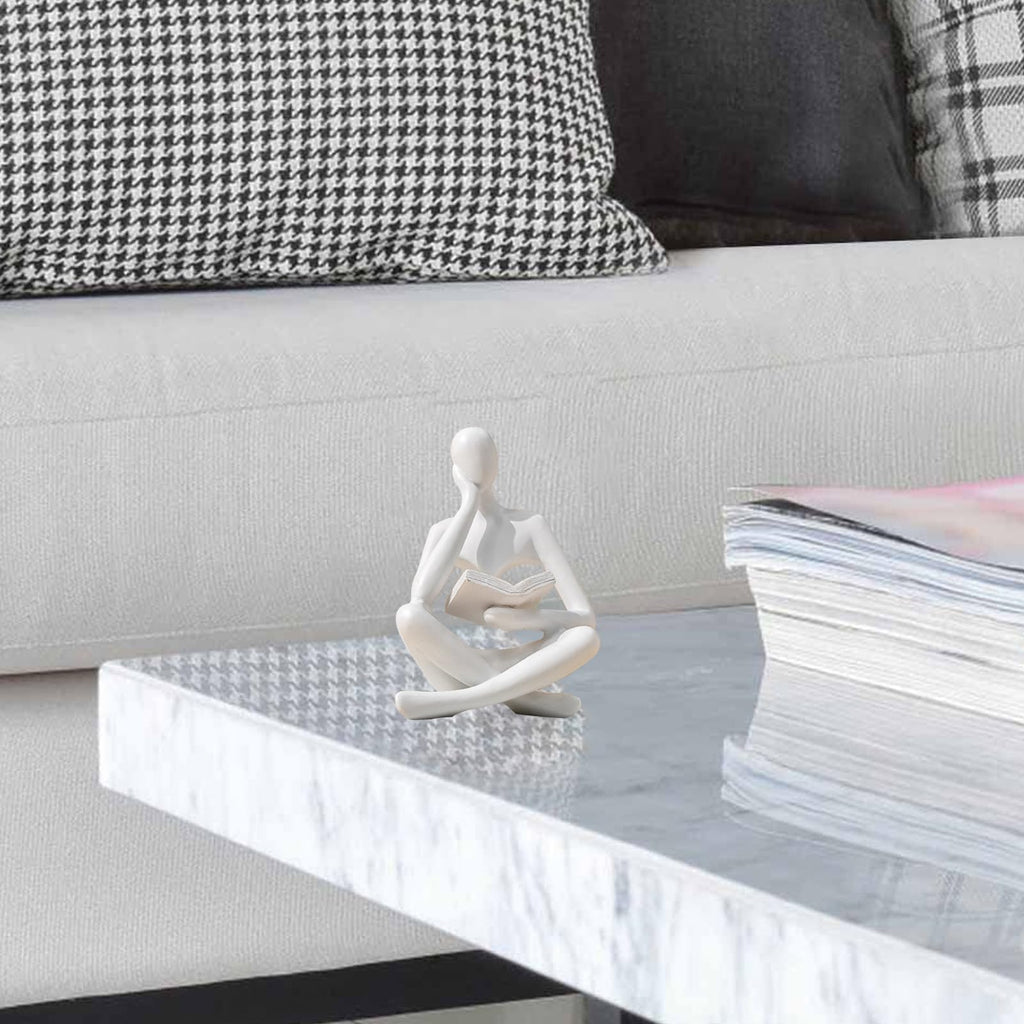 Bookshelf Decor Thinker Statue - Abstract Style Thinker Sculptures Modern Aesthetic Figurine Decoration Statues