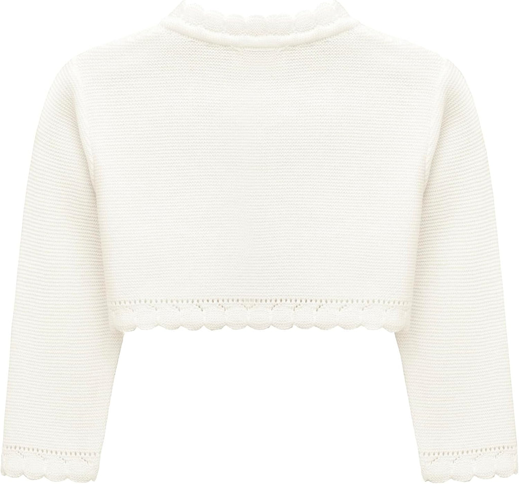 Baby Girls' Long Sleeve Cardigan Knit Button Closure Bolero Shrug