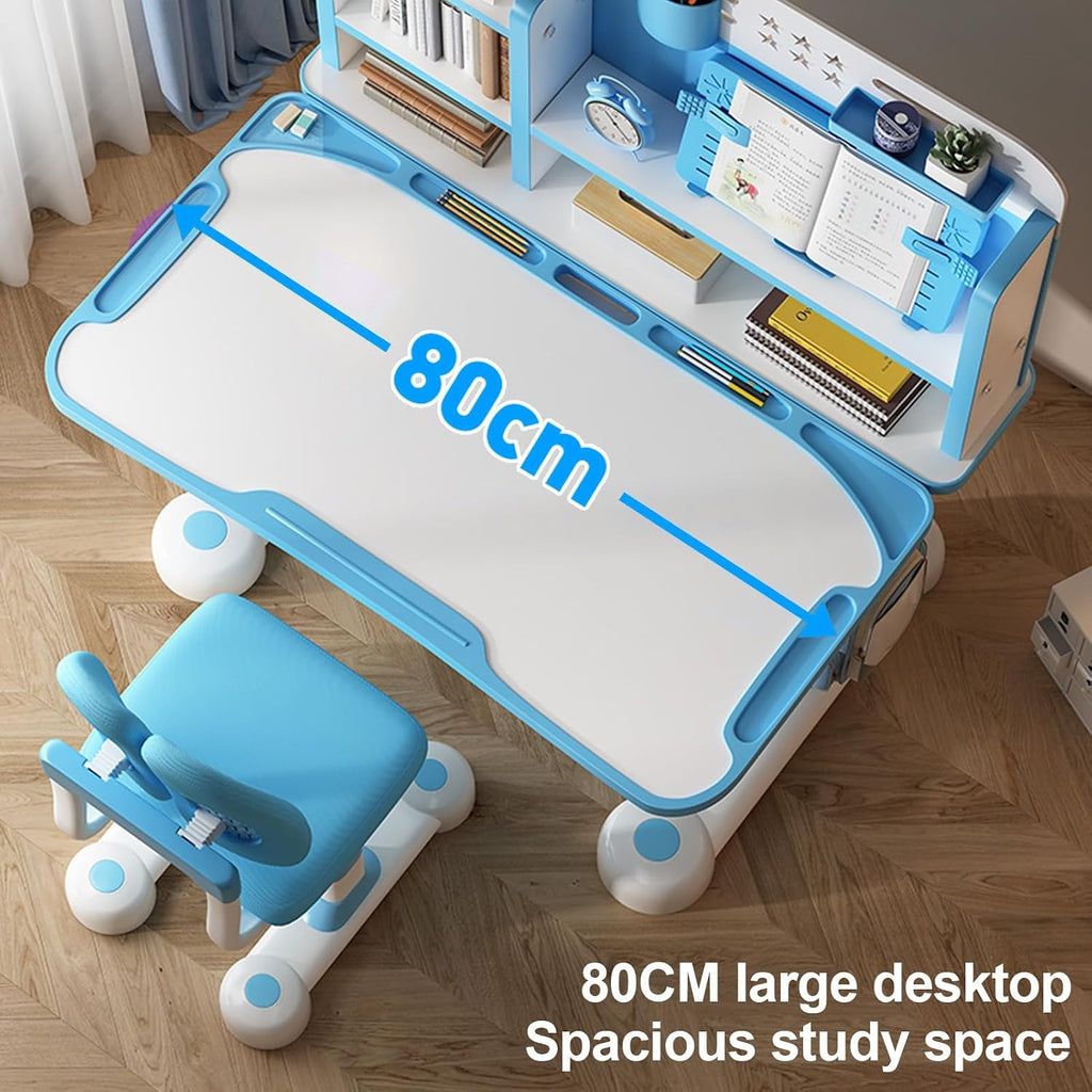 Kids Desk and Chair Set Toddler Desk Art Table for Kids School Desk Height Adjustable Kids Drawing Table with Sitting