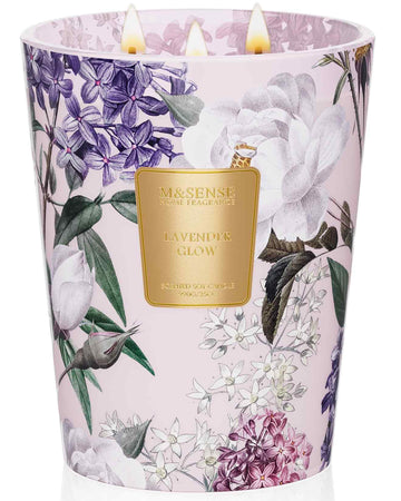 Lavender Glow Soy Candle, 35oz 3-Wick, Sleep Calming Aromatherapy