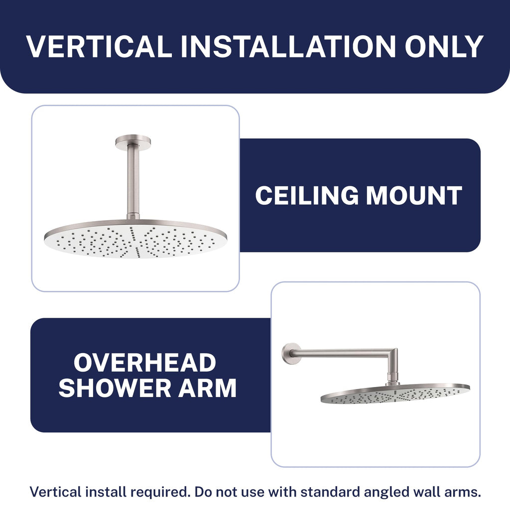 Metal Rain Shower Head Large 12 Inch High Pressure Rainfall