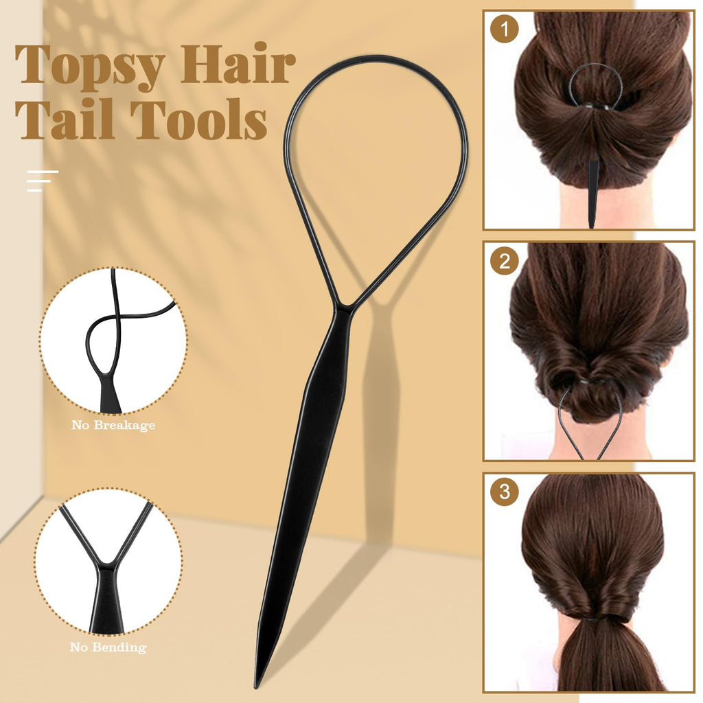 822PCS Hair Accessories for Girls, Elastic Hair Ties with Neutral Color Clips and Tools