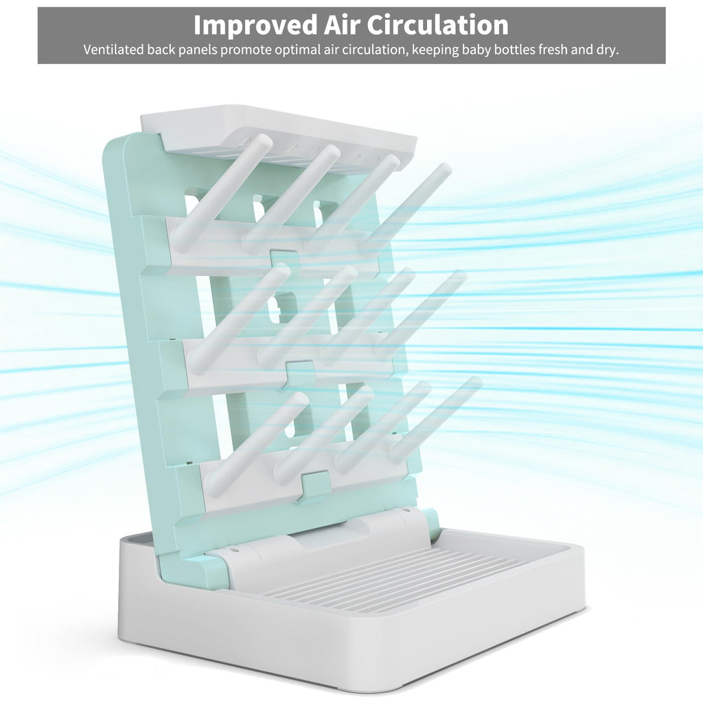 Baby Bottle Drying Rack, Vertical Standing Bottle Dryer Rack Holder-Space Saving Baby Bottle Drying Rack for