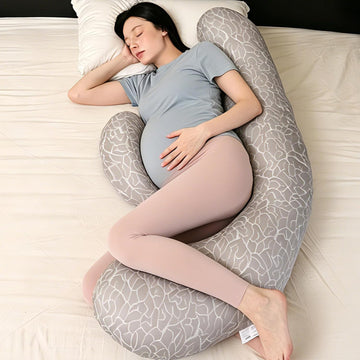 Pregnancy Pillow, F Shaped Maternity Pillow, Adjustable Pregnancy Wedge Pillow with Full Body Support for Back