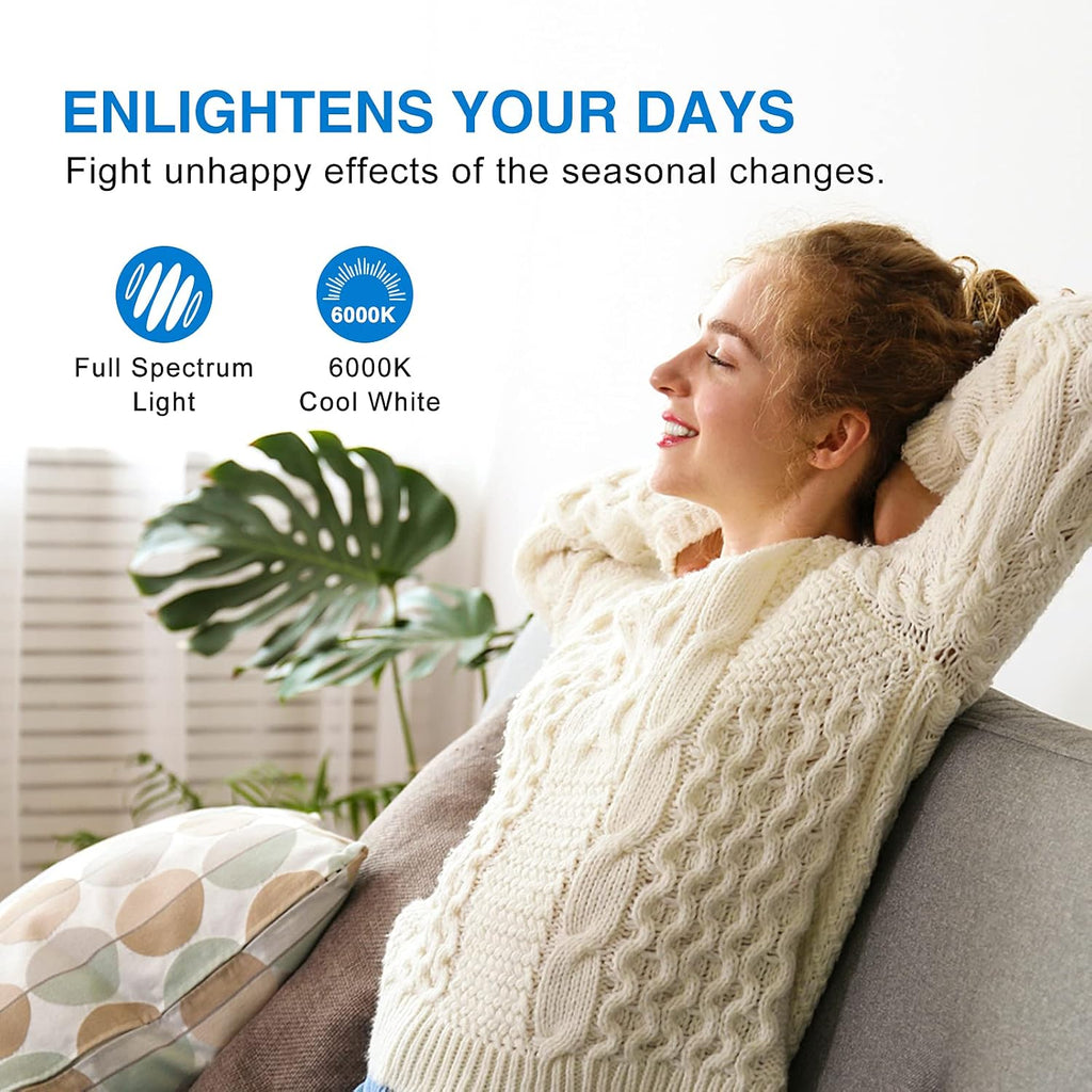 SunLike Full Spectrum Light Bulb 15W 1000lm Bright, Flicker-Free & UV-Free & Vivid 90+ CRI Comfort LED, A19 E26