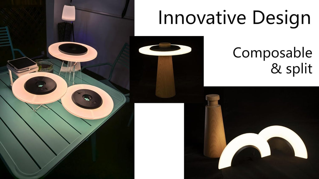 Magnetic 2-in-1 Umbrella Light, Detachable Parts, Long-Lasting, USB Charging Table Umbrellas, Flexible Placement