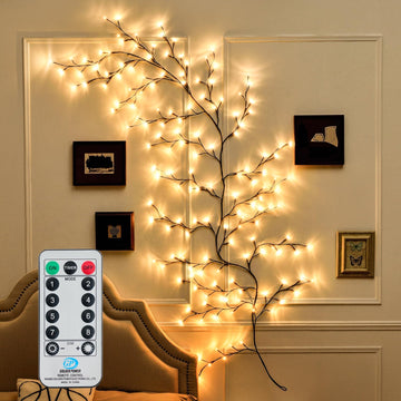 Enchanted 9.5ft Willow Vine Lights with Remote 8 Modes