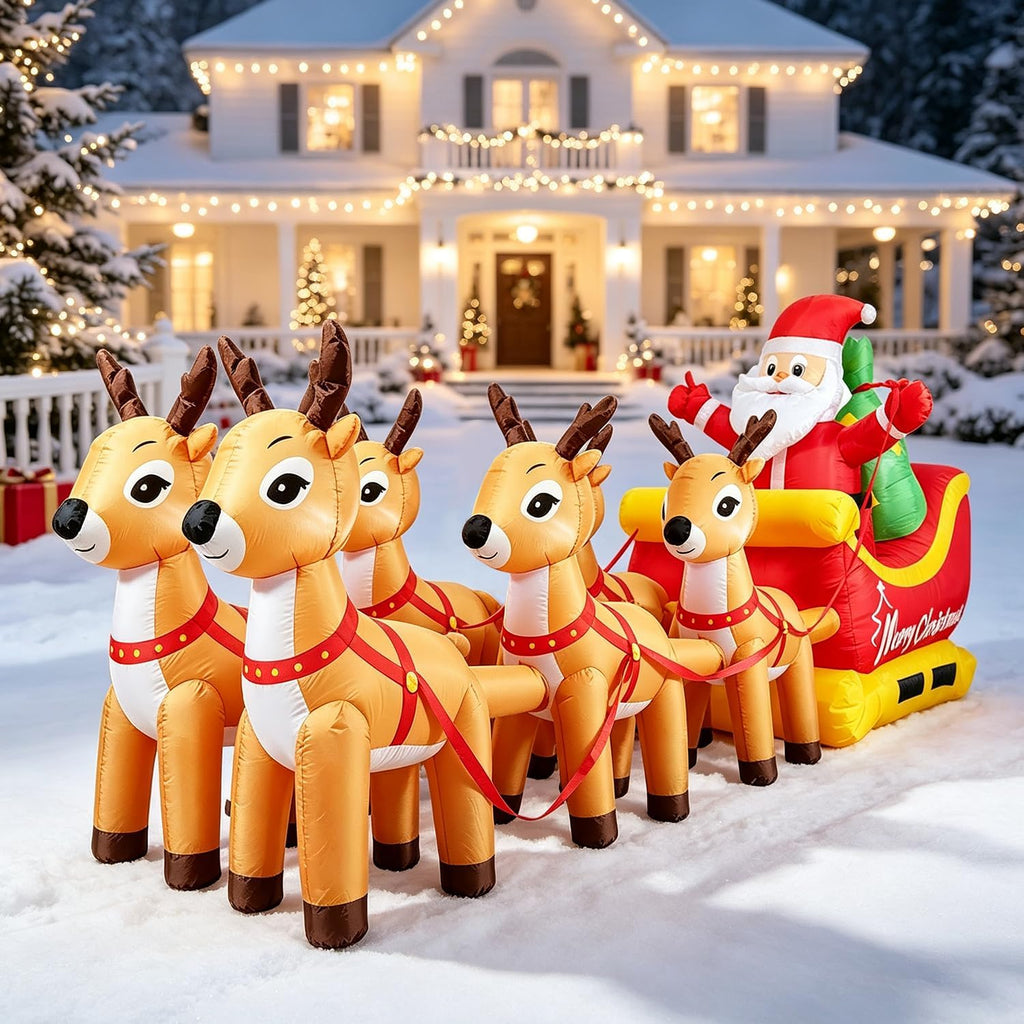 13.6 FT Christmas Inflatable Outdoor Santa Claus