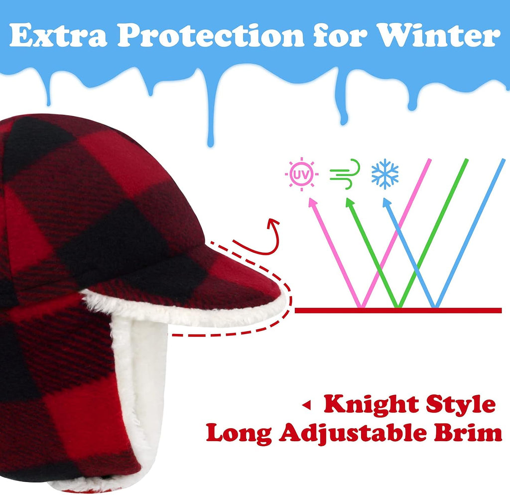 Infant Baby Winter Hats Toddler Winter Hat with Warm Earflaps Baby Hat and Mitten Set Infant Beanie Toddler Beanie