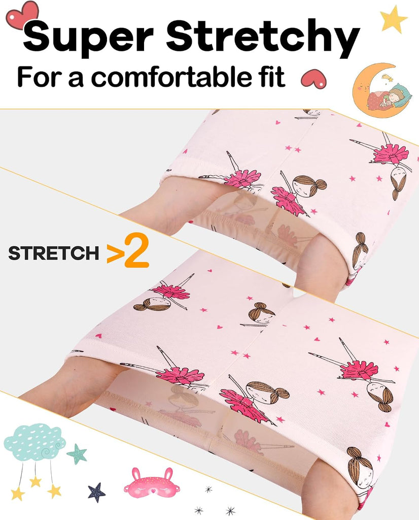 Girls 4 Pieces Cotton Pajamas Months