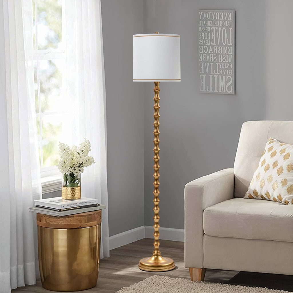 64.5" Gold Floor Lamp, Antique Gold Floor Lamps