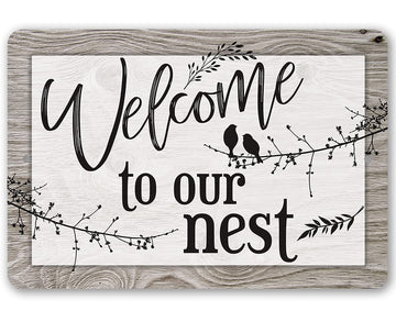 Welcome To Our Nest - Great Entry Way Decor, Living Room Wall Art, Farmhouse Style Accessories, Family Decorative
