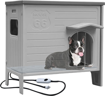 Heated Dog House Outdoor for Medium and Small Dog